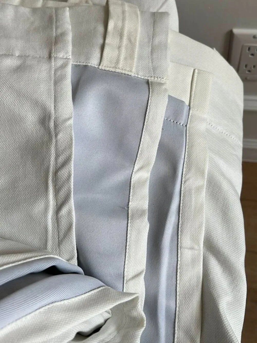 POTTERY BARN BROADWAY BLACKOUT CURTAINS - IVORY - 2 PANELS - 100